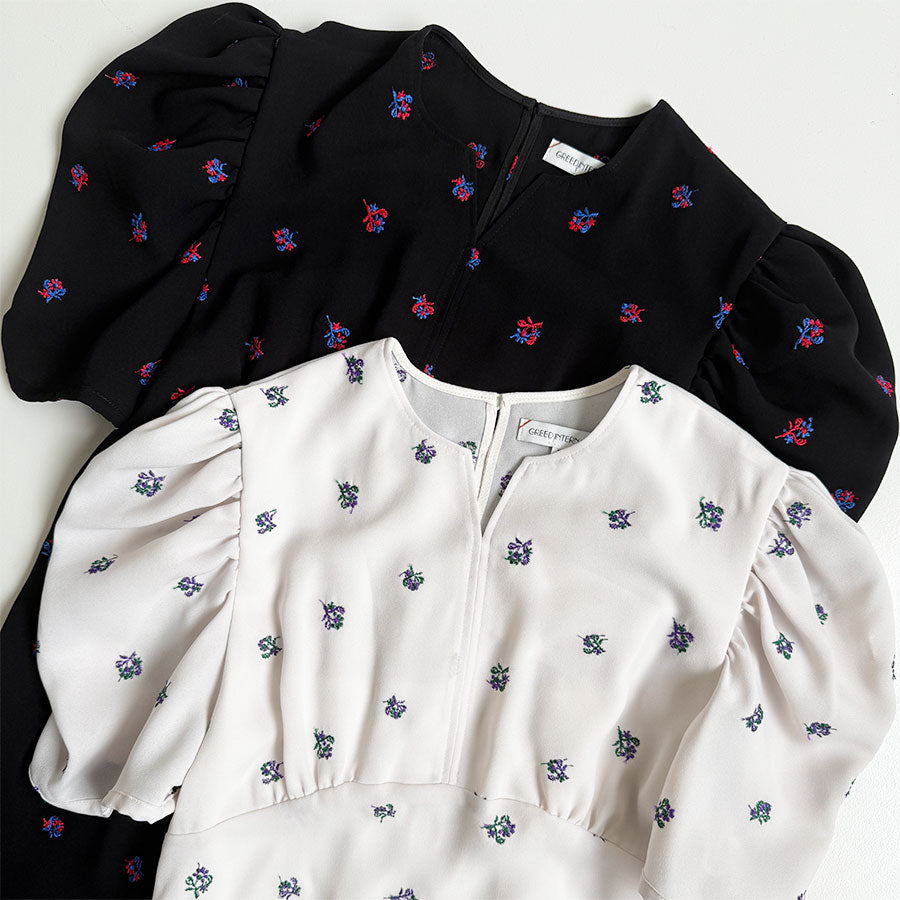 GREED】 Still Garden Embroidery Dress – ONENESS ONLINE STORE