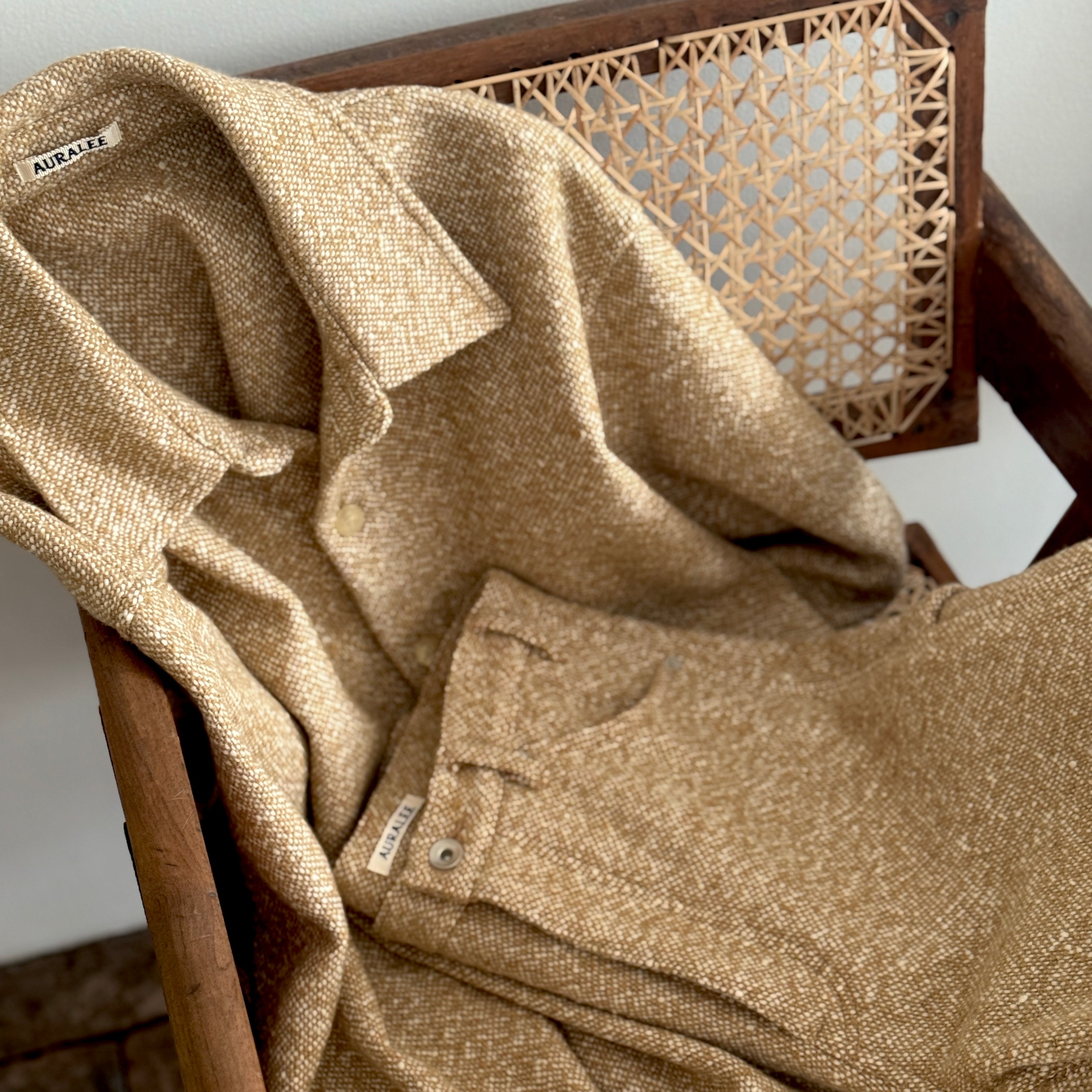 AURALEE】 HOMESPUN TWEED SHIRT BLOUSON / HOMESPUN TWEED PANTS AURALEE】 HOMESPUN TWEED SHIRT BLOUSON / HOMESPUN TWEED PANTS