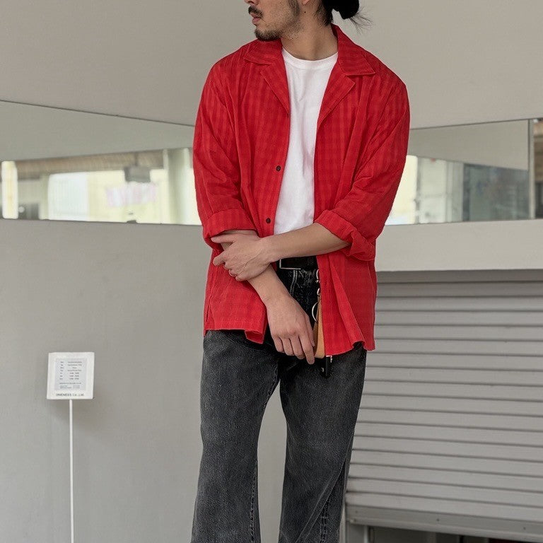 BISOWN】 COTTON HIDDEN CHECK SLEEPING SHIRTSJACKET – ONENESS