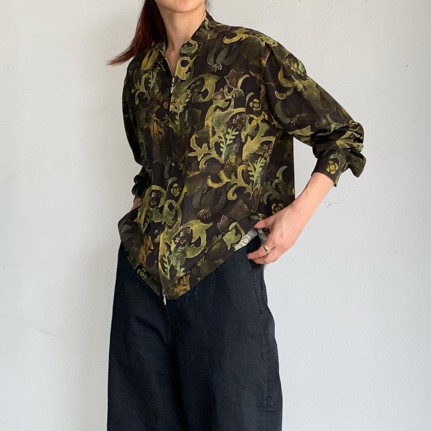 トップス MASU GRANNY LONG SHIRTS(WET BLACK) MASU GRANNY LONG SHIRTS(WET BLACK)