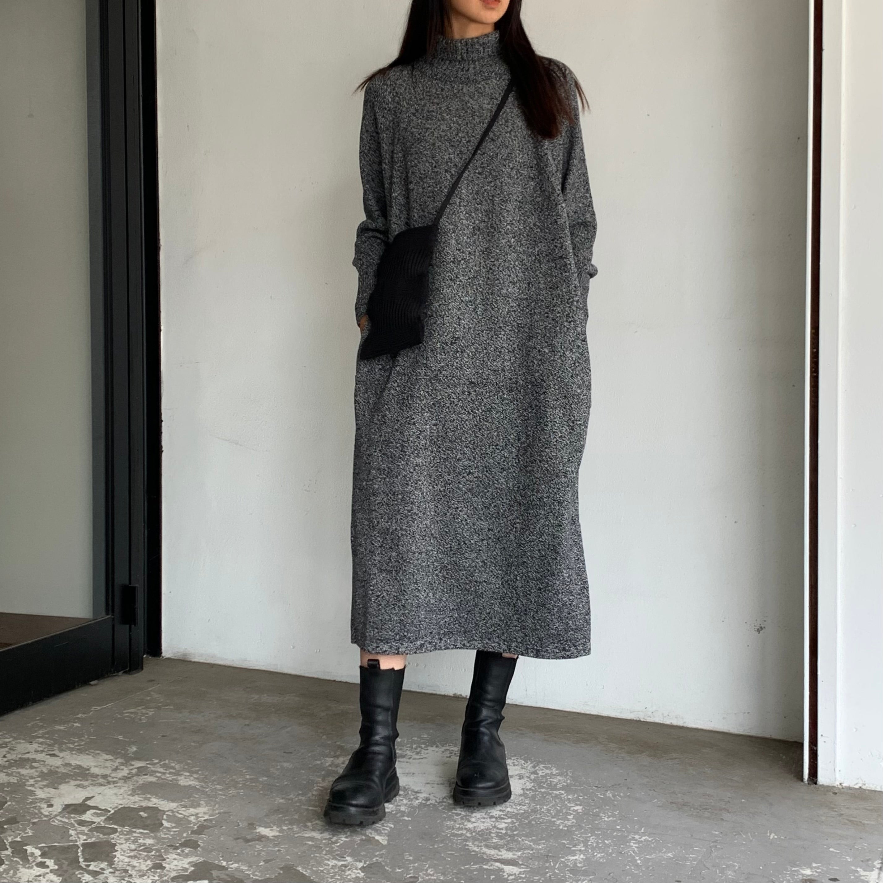 23AW ATON WOOL MOULIN TURTLENECK DRESS | irtdpjrj.org.br