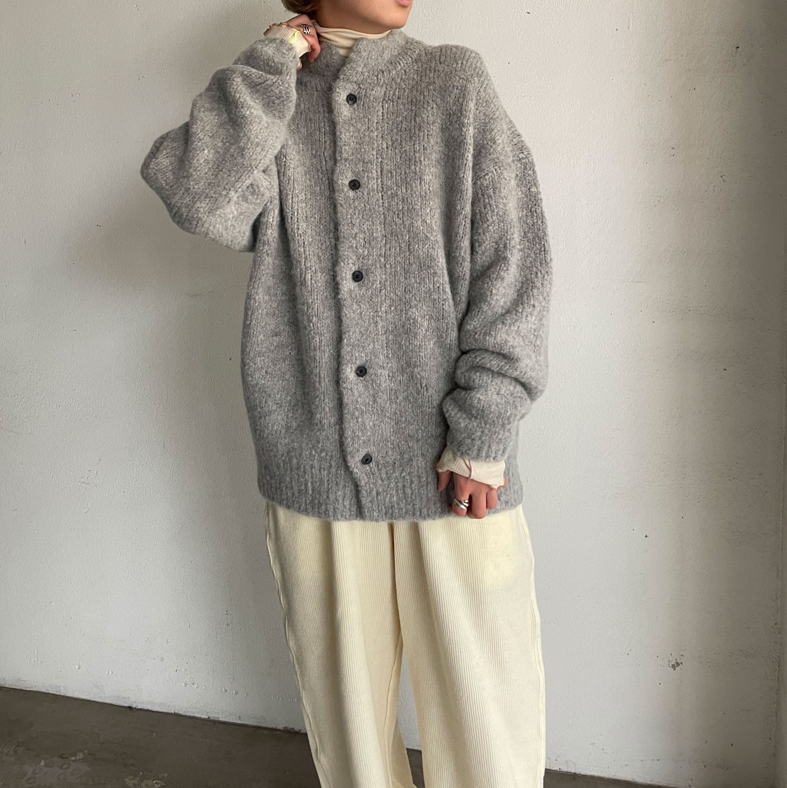 ATON】 BABY ALPACA MOCK NECK CARDIGAN – ONENESS ONLINE STORE