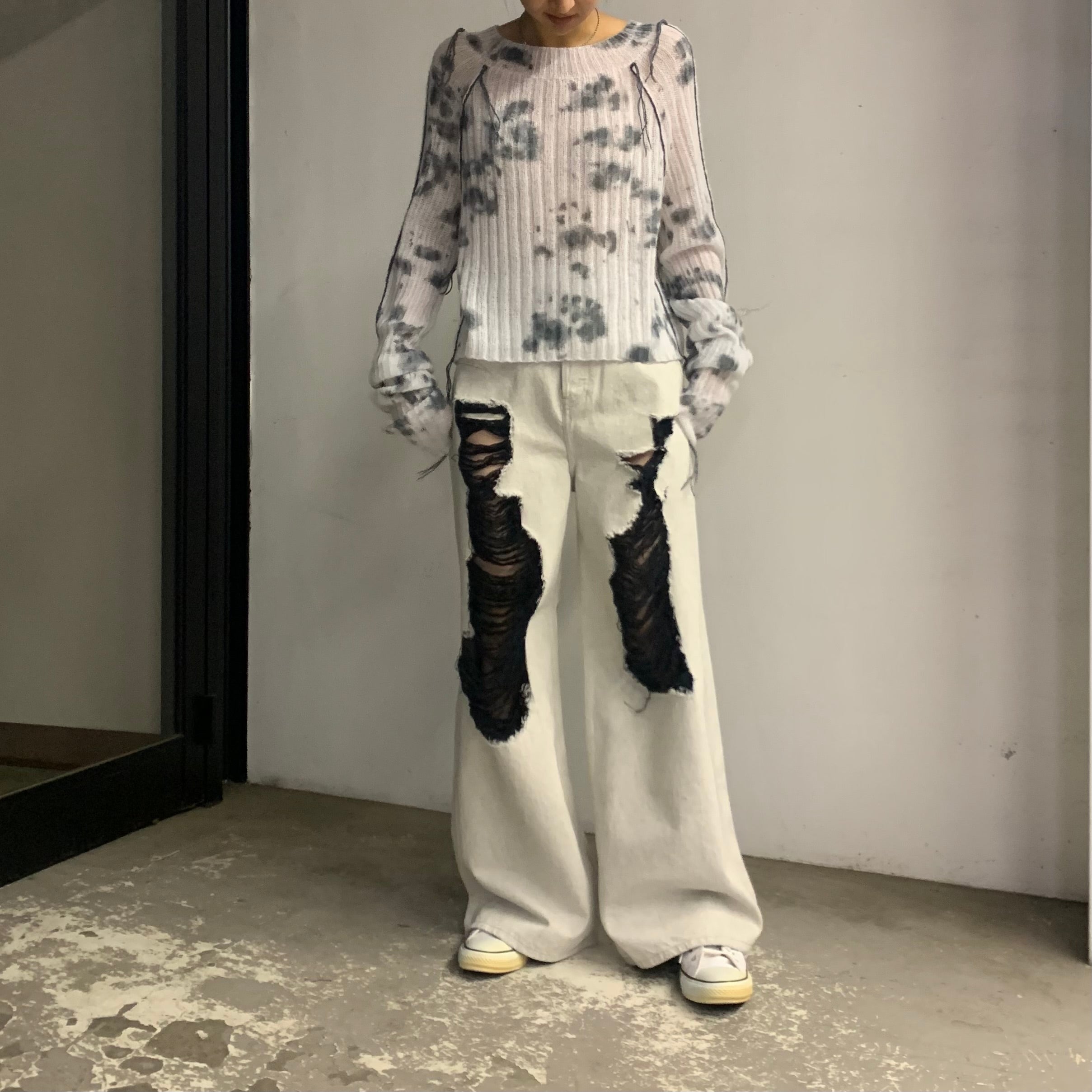UGLY SWEATER CLUB】 Clumsy / 【PHOTOCOPIEU】WIDE-LEG DAMAGED