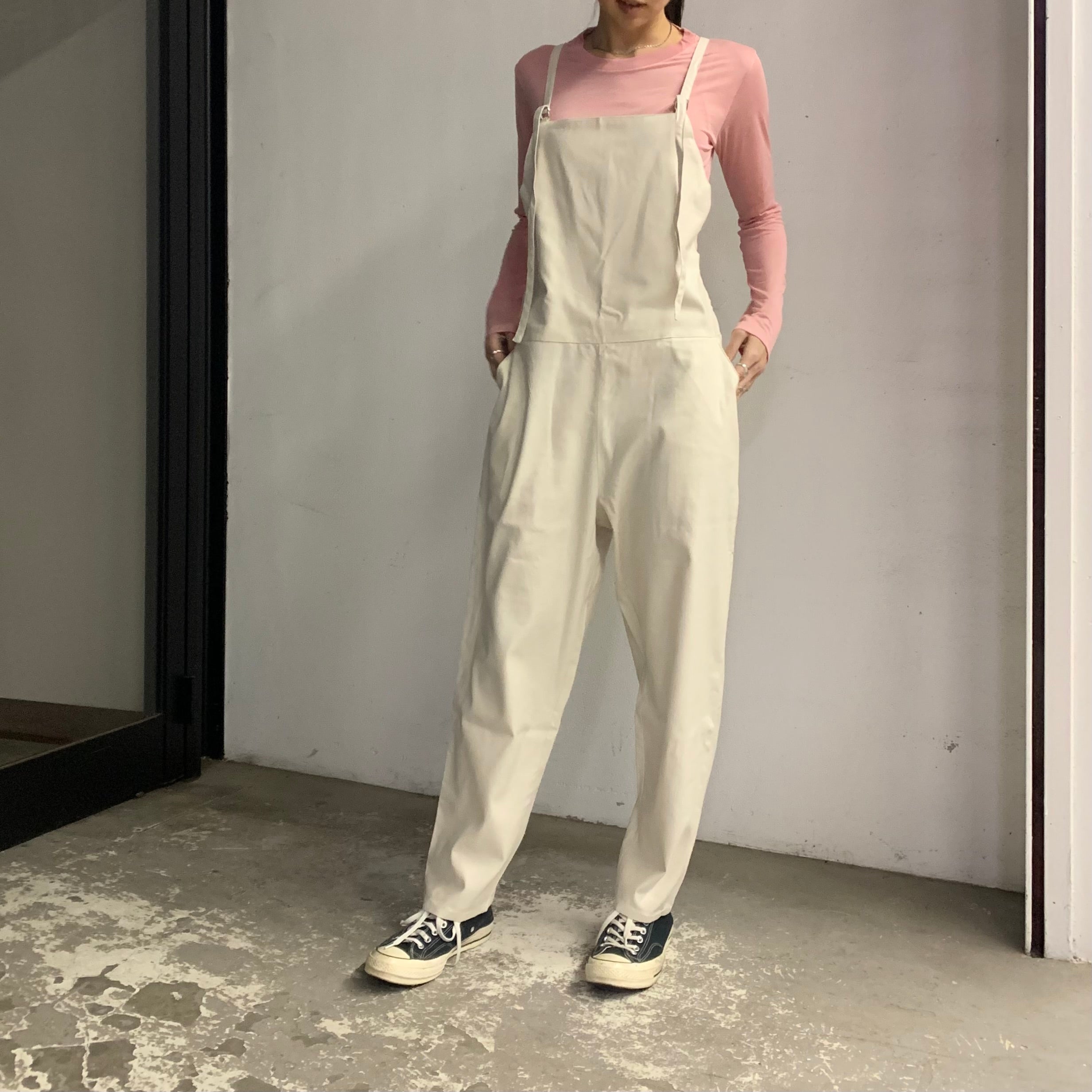 Baserange】 LONG STRAP OVERALL JUMPSUIT / LONG SLEEVE TEE