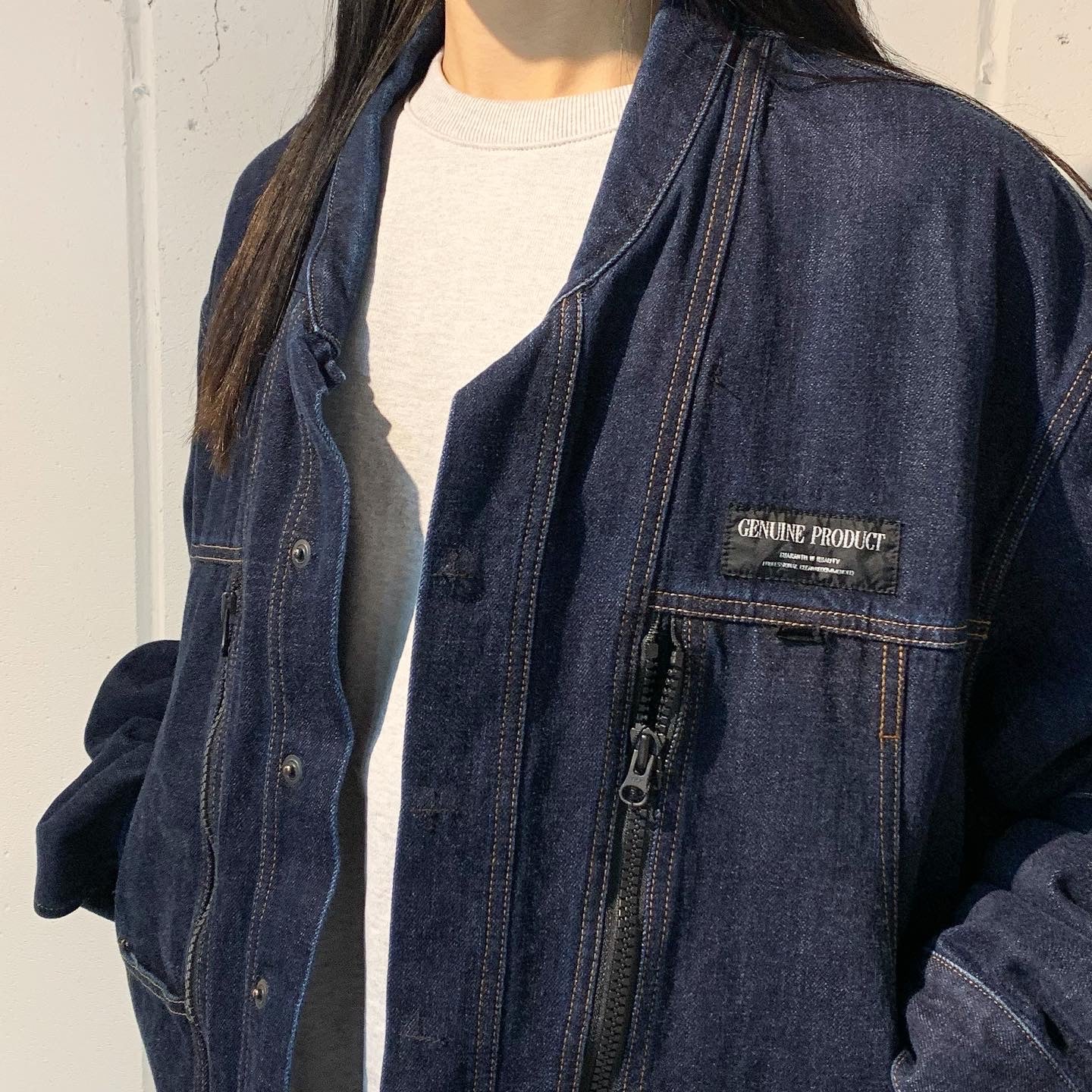 ESSAY】 FOLD COLLAR DENIM JACKET – ONENESS ONLINE STORE