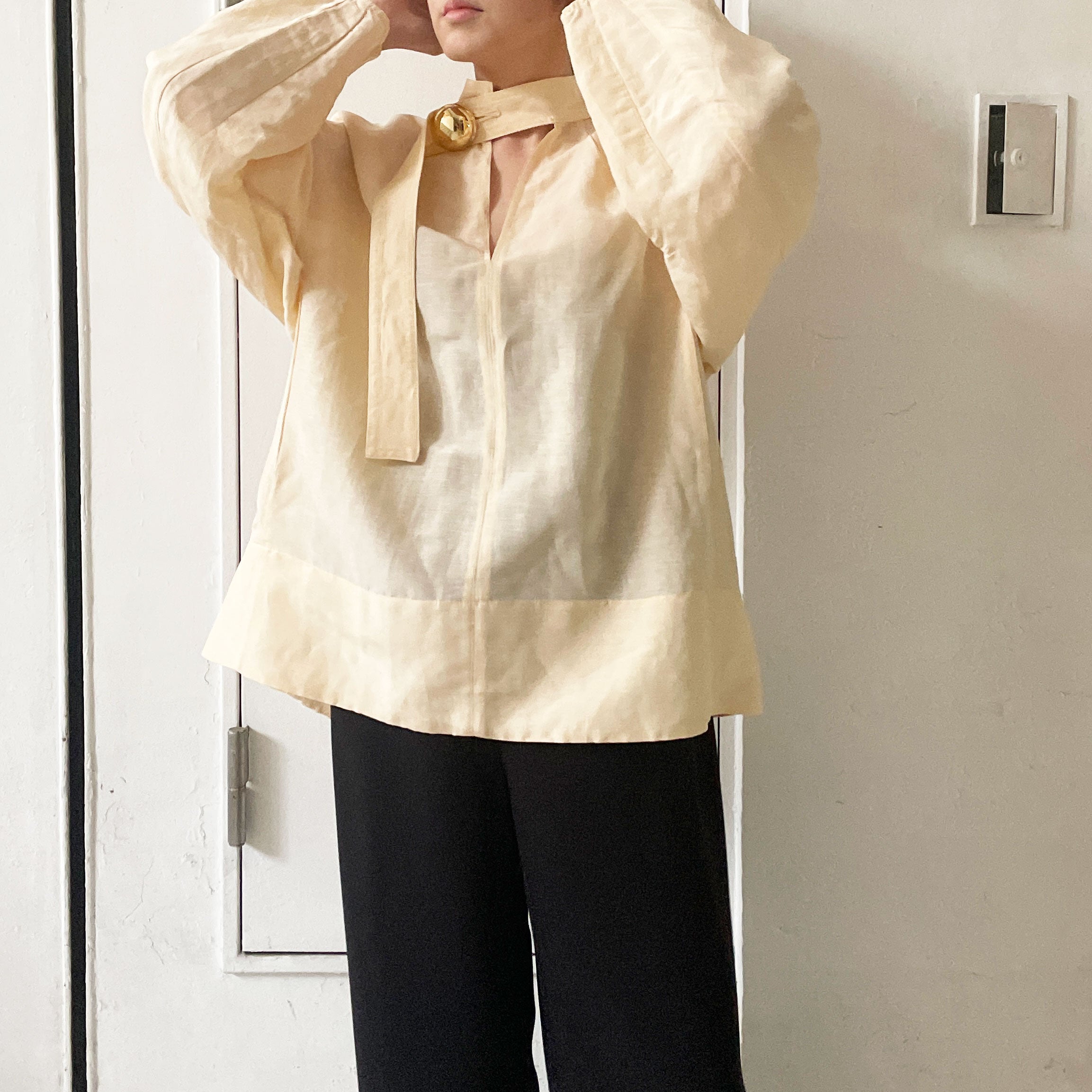 HARUNOBUMURATA】 HEPBURN【IIROT】 Straight leg pants – ONENESS