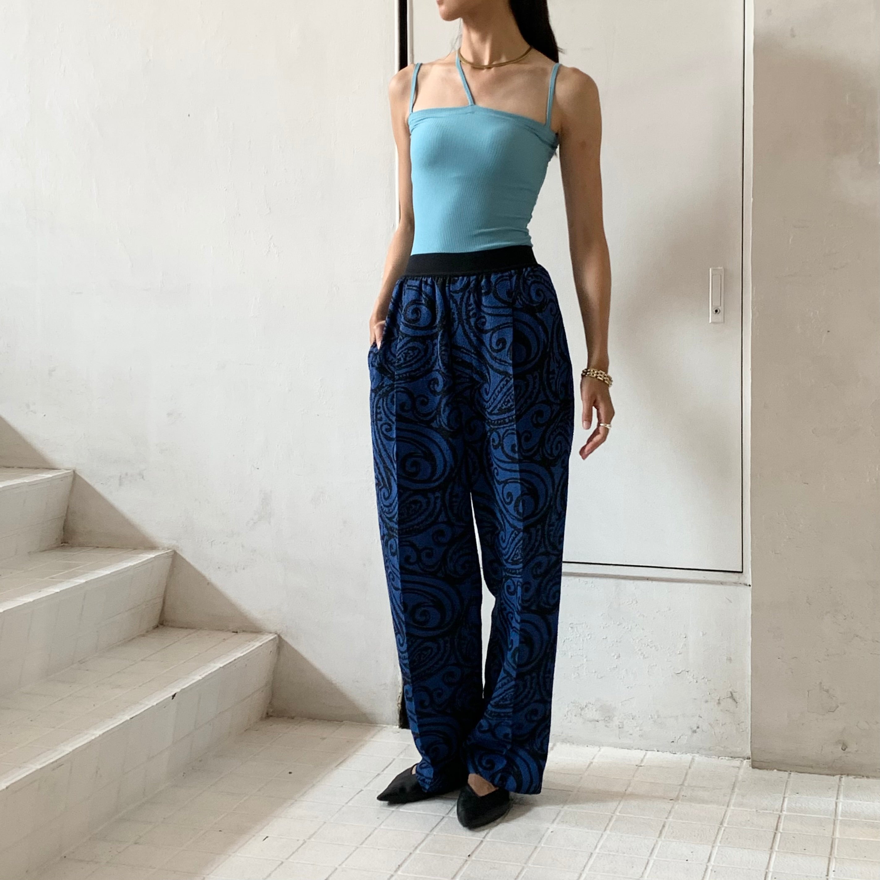 Baserange】 NIDA TANK / 【INSCRIRE】 Big Paisley Pants