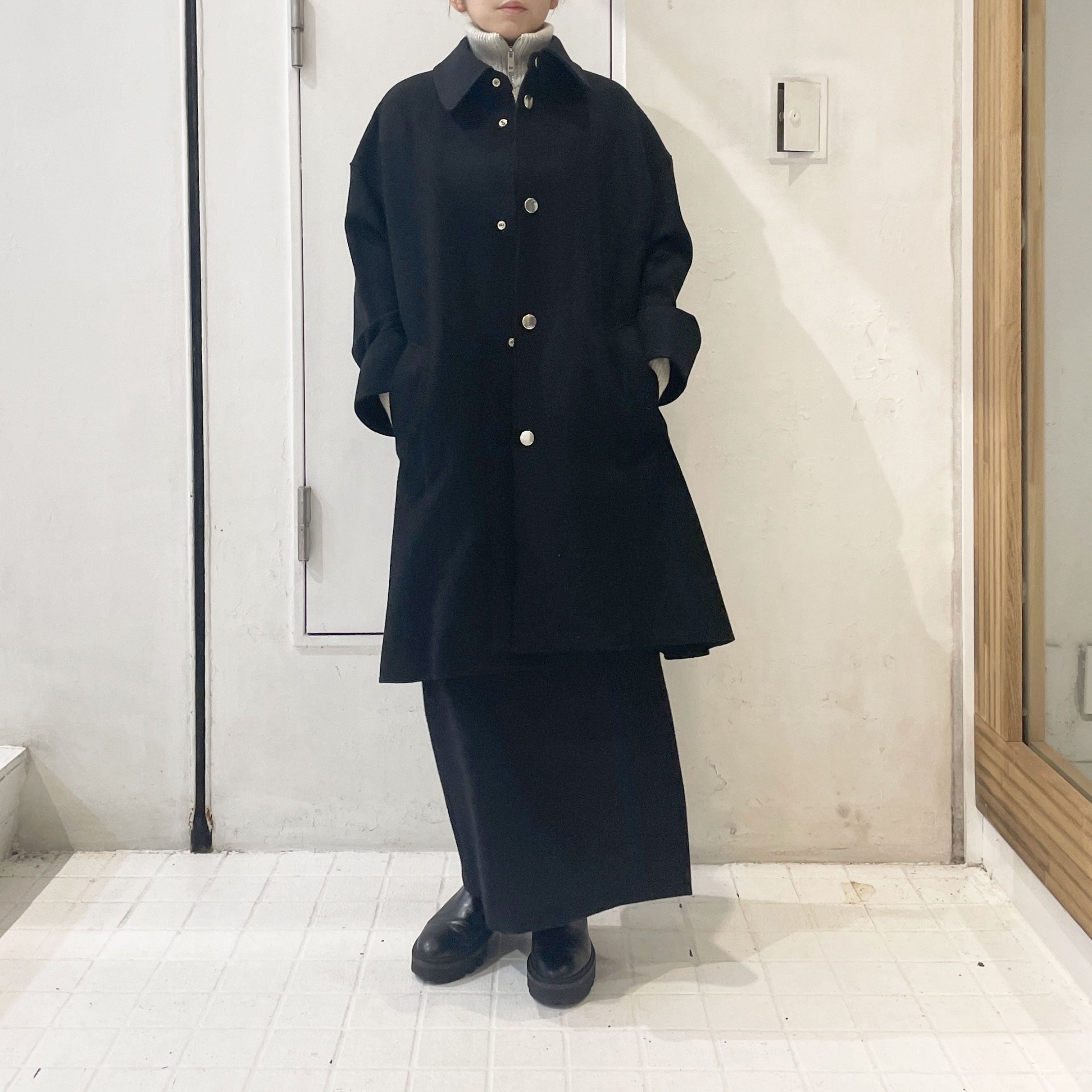 【THE RERACS】 THE MIDDLE BAL COLLAR COAT – ONENESS 