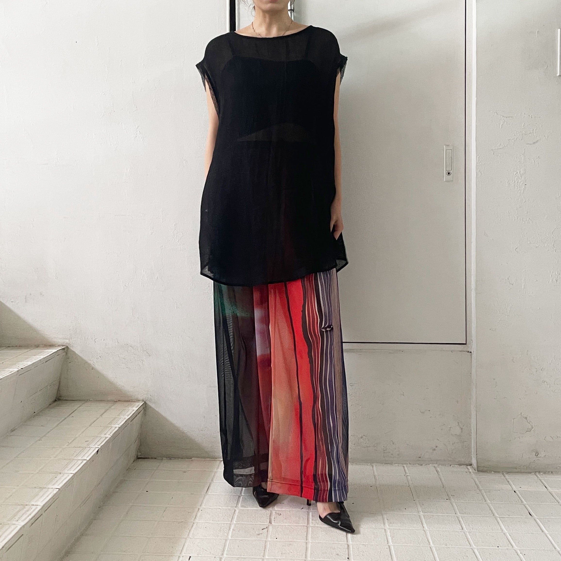 MUKASA / switching sheer tops 【公式通販】