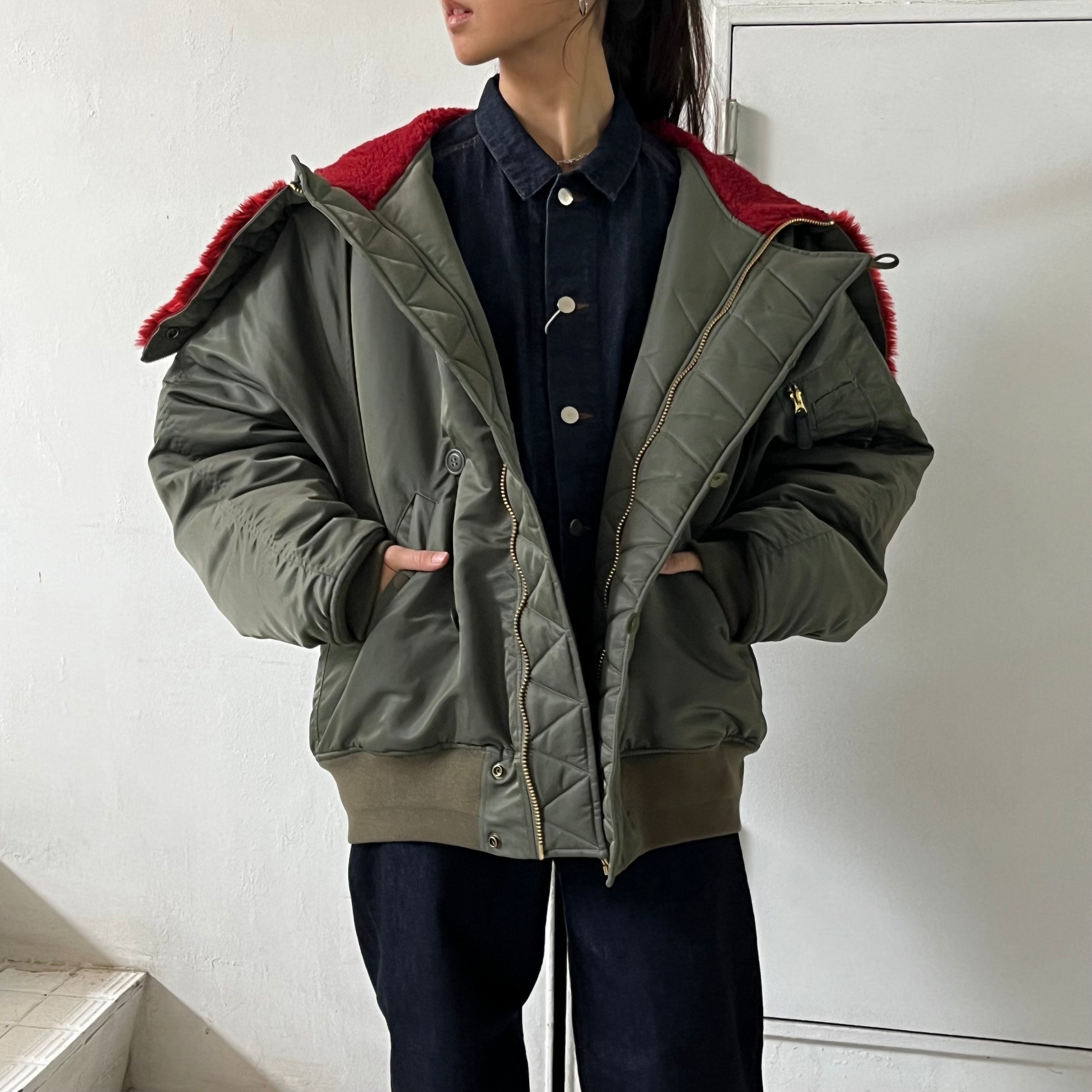 ダブレット doublet <br>サイズ:M 24AW 24AW17BL197 PETAL MOUTH HOOD BOMBER そぐわなく  JACKET ペタルマウス