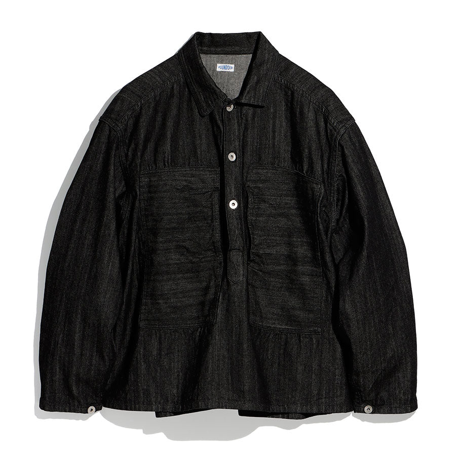 FOUNDOUR/ファウンダ】BLACK DENIM PULLOVER 015FD261023の通販