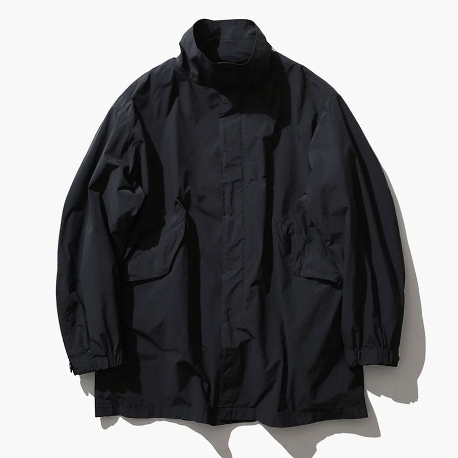 ATON エイトン AIR VENTILE SHORT MODS COAT Aton Air Ventile Short Mods Coat in Charcoal Grey | Wallace