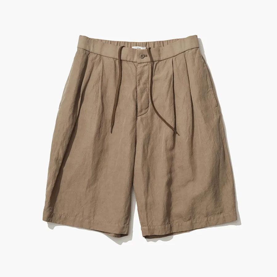 <極美品> ATON COTTON LINEN VOILE TWO SHORT ATON / COTTON LINEN VOILE TWO TUCKED EASY SHORTS | THE