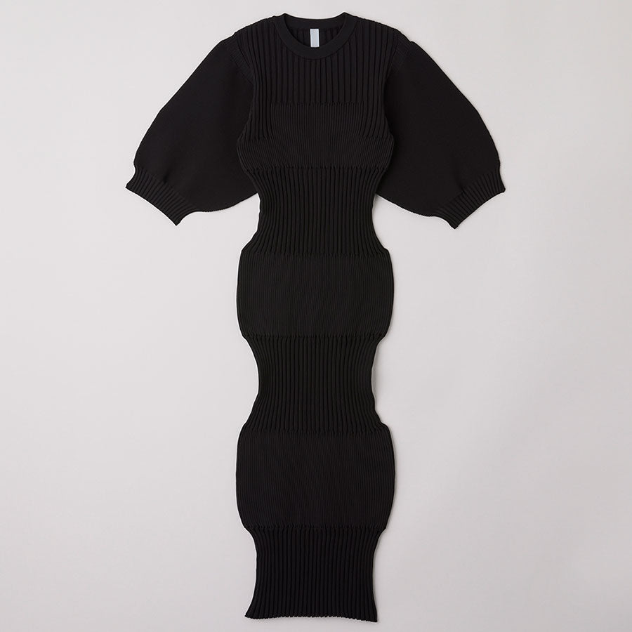 CFCL/シーエフシーエル】FLUTED SHORT PUFF SLEEVE DRESS