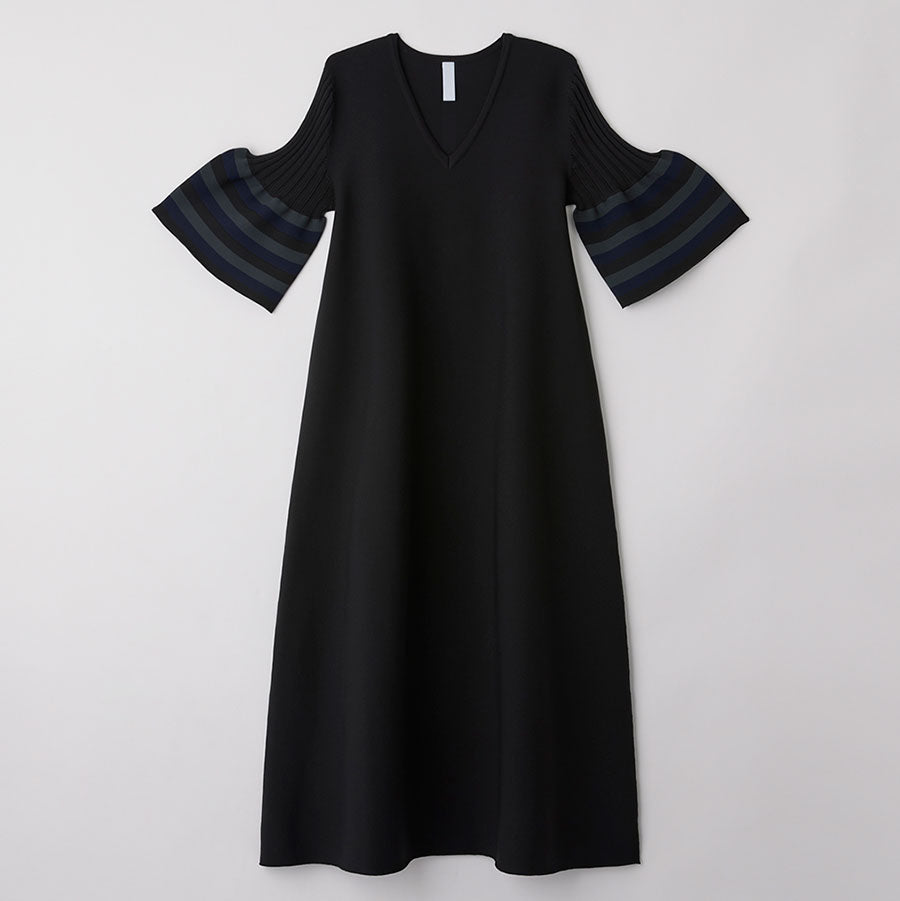 CFCL/シーエフシーエル】POTTERY SHORT BELL SLEEVE FLARE DRESS