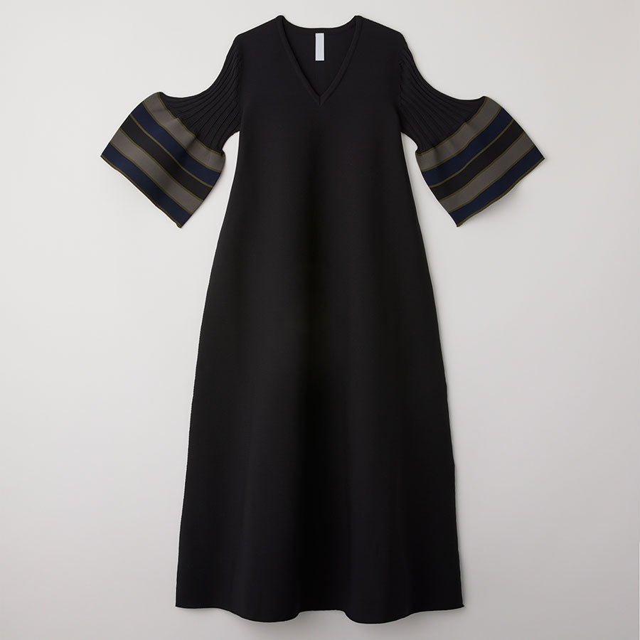 CFCL/シーエフシーエル】POTTERY SHORT BELL SLEEVE FLARE DRESS  