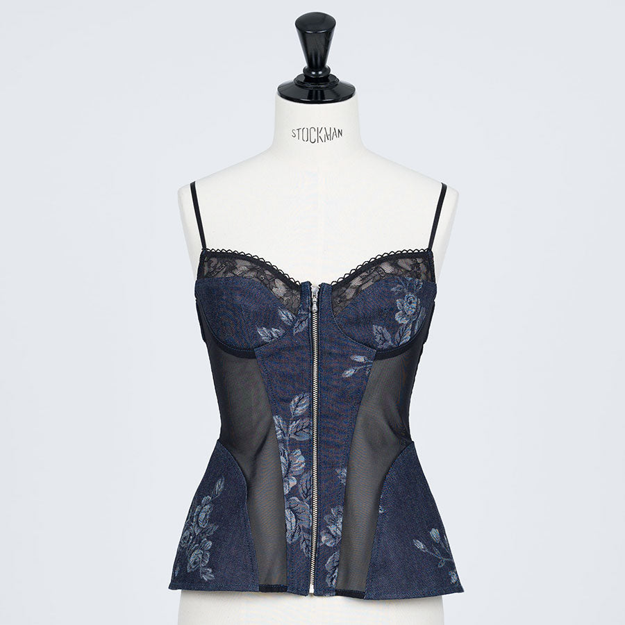 FETICO/フェティコ】ROSE DENIM BUSTIER FTC252-0101の通販 FETICO/フェティコ】ROSE DENIM BUSTIER FTC252-0101の通販