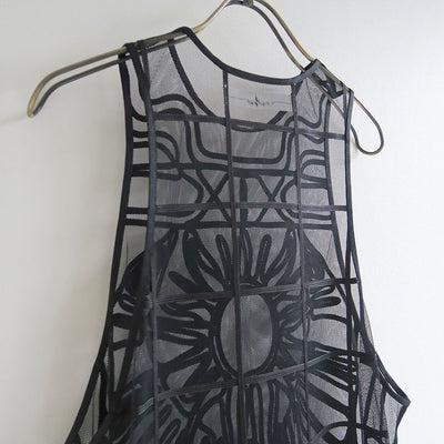 【mukasa/ムカサ】<br>"The Sun" Embroidery sheer dress <br>MU-0312