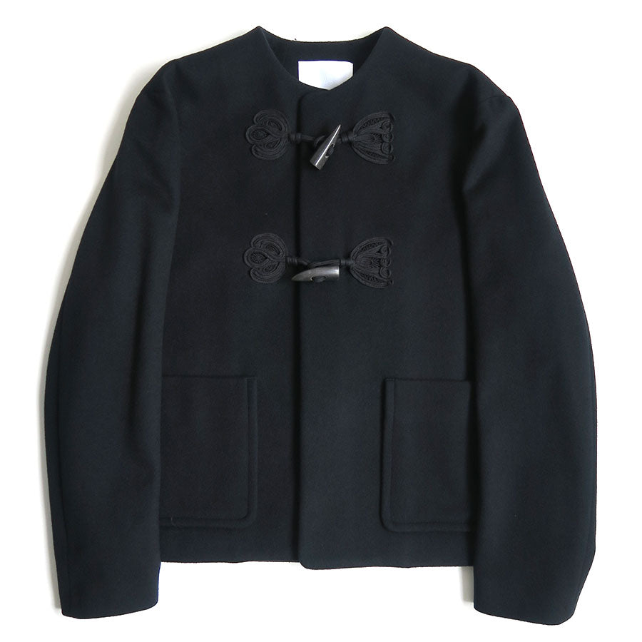 Mame Kurogouchi/マメ】Cording Embroidery Short Duffle Coat MM26FW