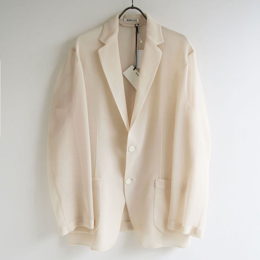 AURALEE/オーラリー】WOOL RECYCLE POLYESTER LENO SHEER JACKET ...