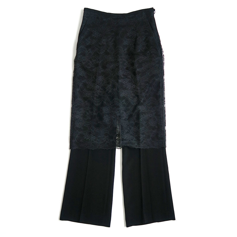 Mame Kurogouchi/マメ】Raschel Lace Layered Trousers MM26SS-PT100の