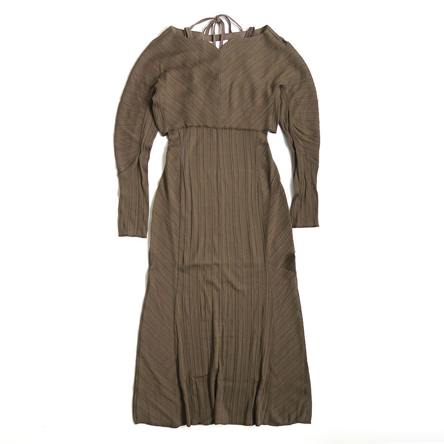 【Mame Kurogouchi/マメ】Random Ribbed Organic Cotton 2way Dress MM24FW-JS044