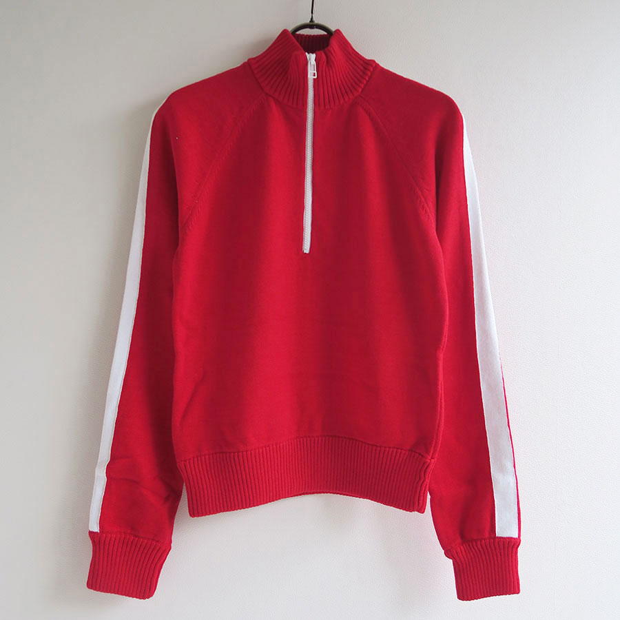 BELPER knit track jacket REDトップス