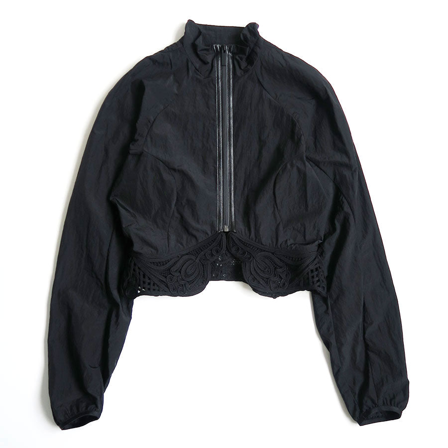 Mame Kurogouchi/マメ】Nylon Short Jacket with Cording Embroidery