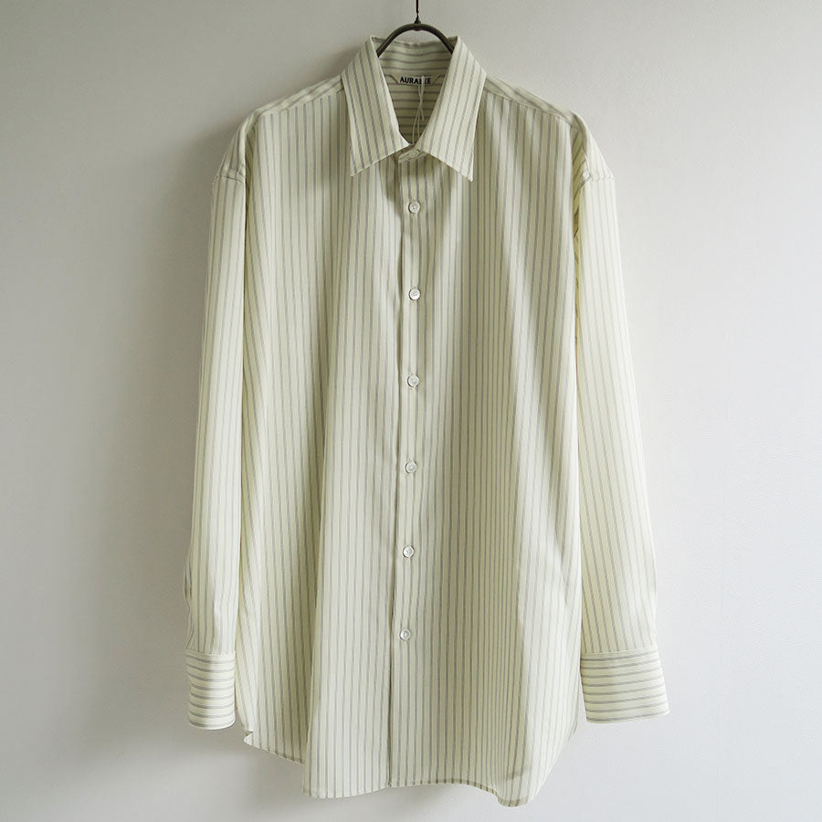 AURALEE/オーラリー】SUPER FINE WOOL STRIPE SHIRT A26SS02WWの通販