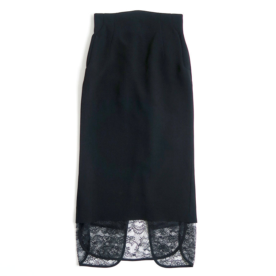 Mame Kurogouchi/マメ】Raschel Lace Layered Skirt MM26SS-SK101の
