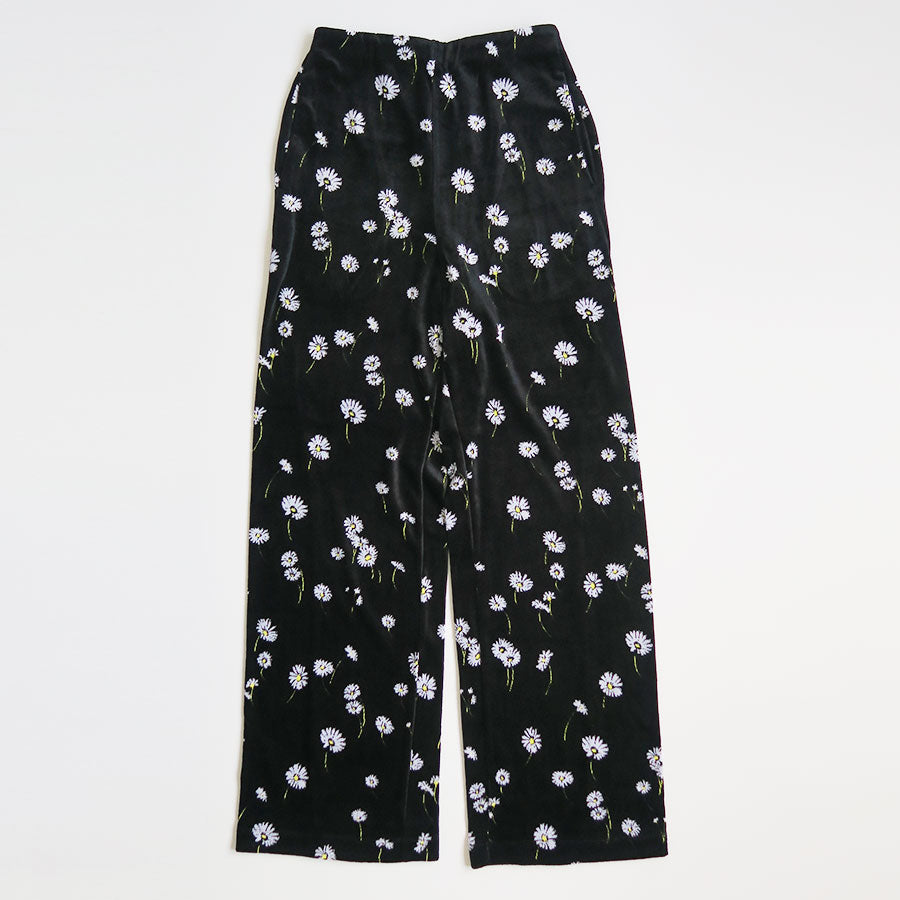 Mame Kurogouchi/マメ】Velour Jersey Floral Trousers MM26FW-JS013の