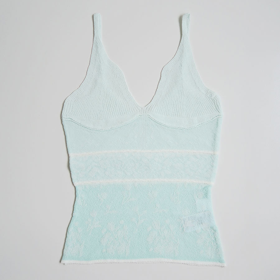 マメクロゴウチFloral Jacquard Knit Camisole Top Mame Kurogouchi/マメ】Floral Jacquard Knit Camisole Top MM26SS