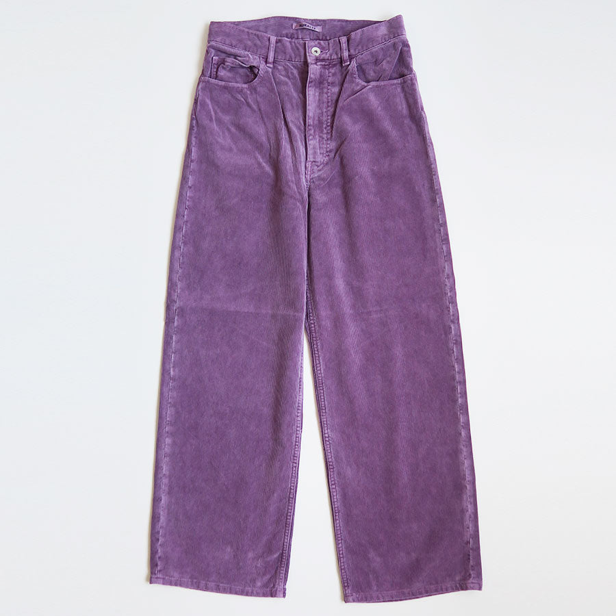 AURALEE/オーラリー】GARMENT-DYED FINX CORDUROY 5P WIDE PANTS