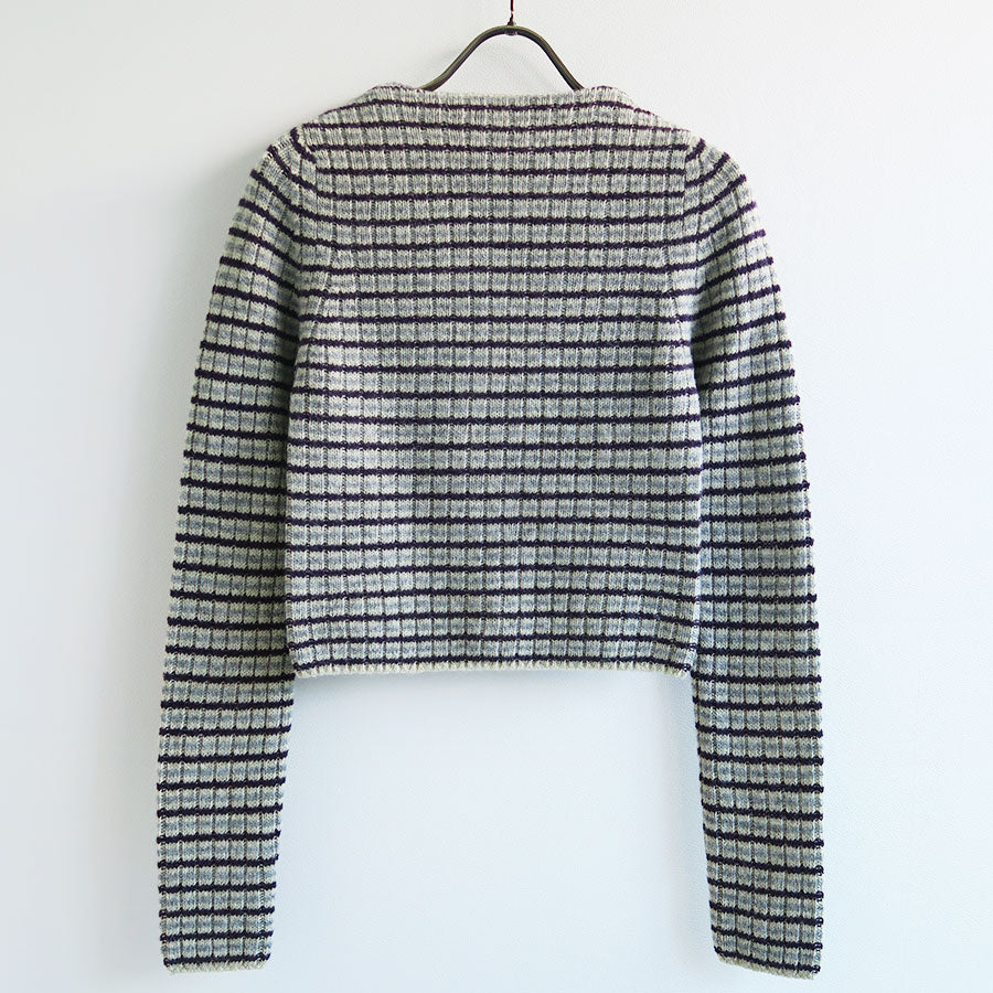 AURALEE/オーラリー】SHETLAND WOOL CASHMERE RIB KNIT BOAT-NECK P/O
