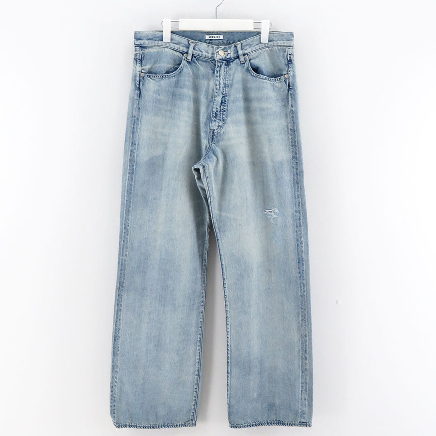AURALEE/オーラリー】FADED SELVEDGE LIGHT DENIM PANTS A26SP02DEの