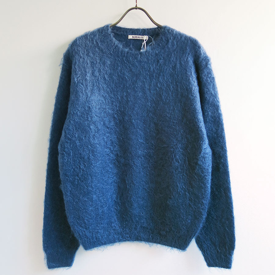 AURALEE/オーラリー】BRUSHED SUPER KID MOHAIR KNIT P/O A26AP04KMの