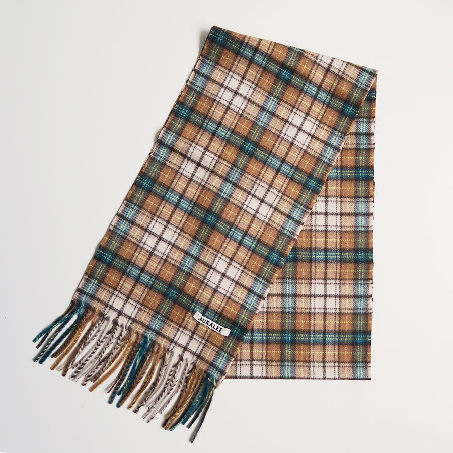 AURALEE CASHMERE CHECK STOLE 23aw マフラーアンユーズド