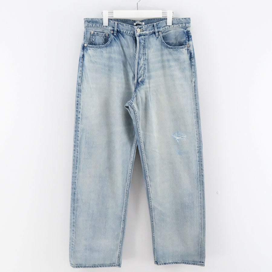 AURALEE/オーラリー】FADED SELVEDGE LIGHT DENIM WIDE PANTS