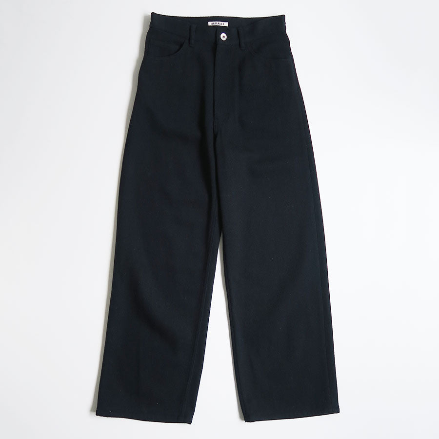 AURALEE/オーラリー】SILK NEP DENIM 5P WIDE PANTS A26SP03SDの通販