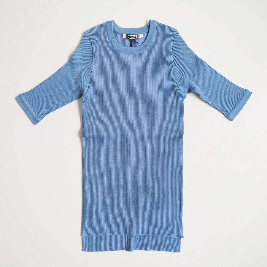 AURALEE/オーラリー】GIZA HIGH GAUGE RIB KNIT TEE A00T02HRの通販