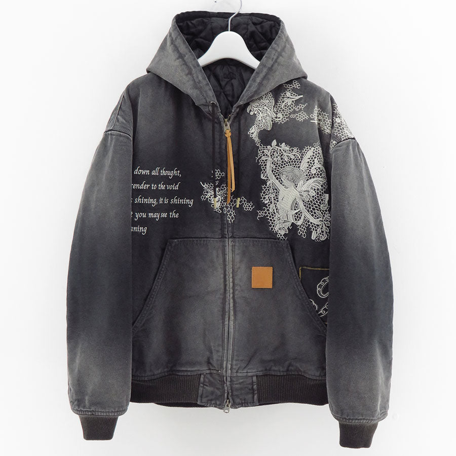 KHOKI/コッキ】Vintage-effect embroidered jacket 25fw-jk-02の通販