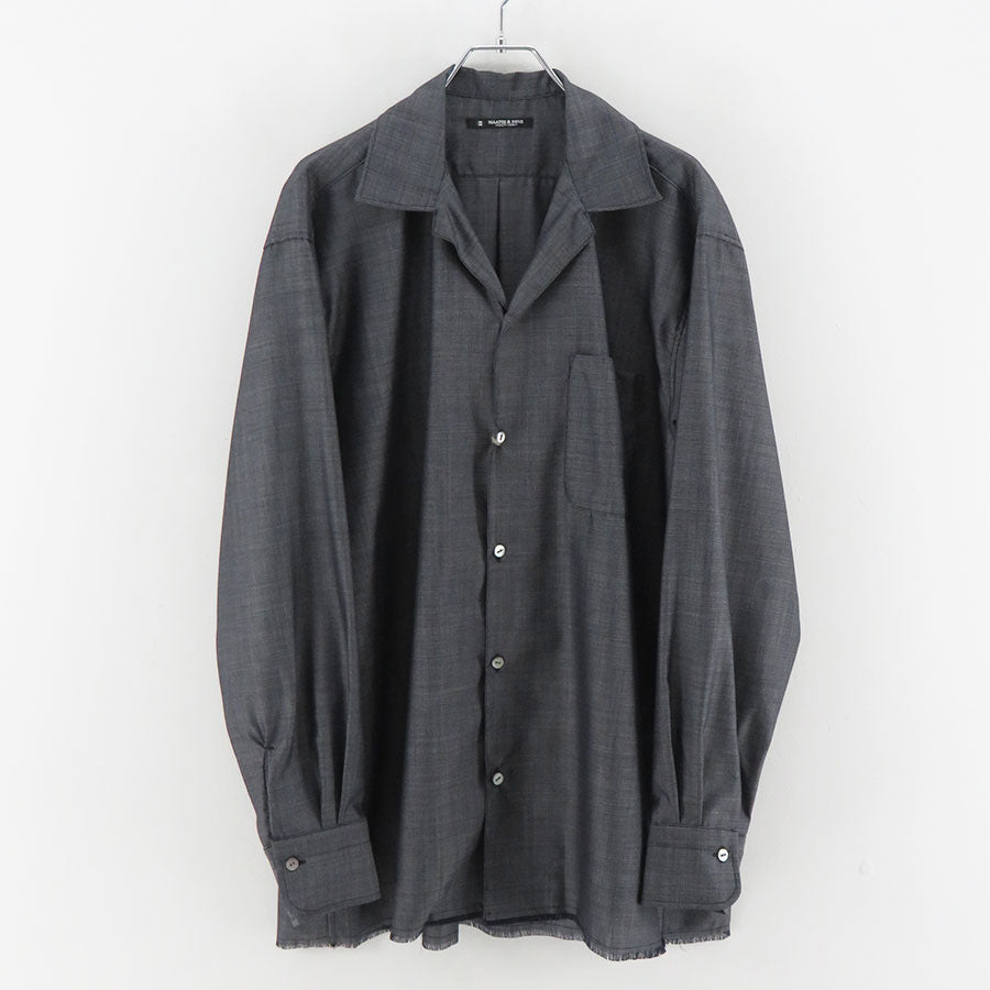 MAATEE&SONS/マーティーアンドサンズ】OPEN COLLAR フリンジ HWOOL