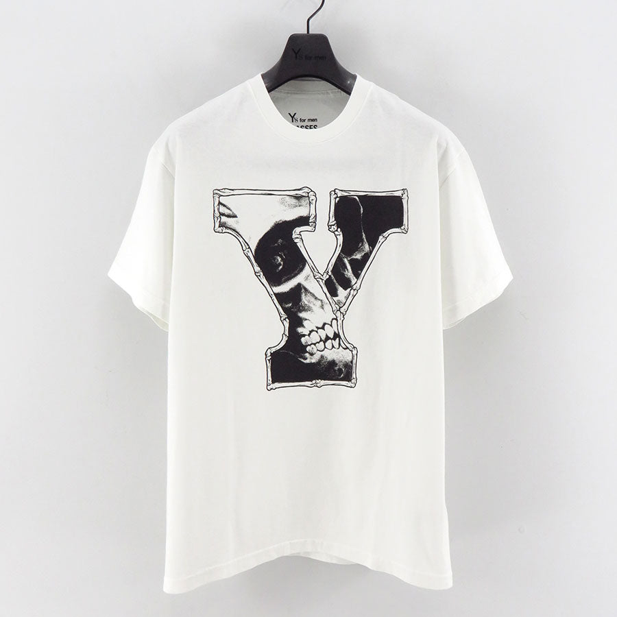 Y's for men×MASSES】COTTON SINGLE PRINT ROUND NECK SHORT SLEEVE T