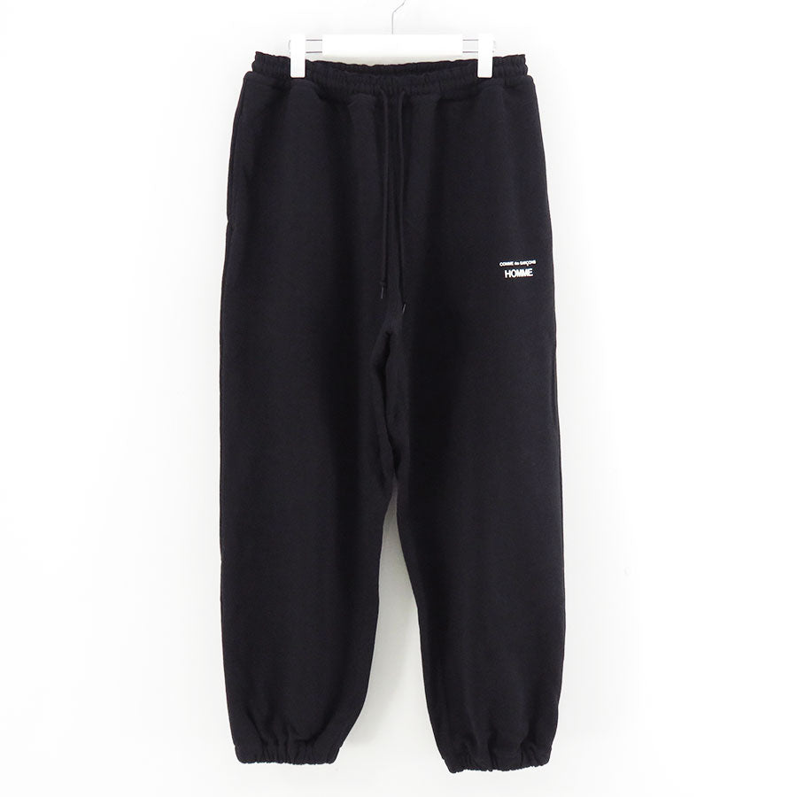 【J】コムデギャルソンオム ブラック スウェットハーフパンツ コムデギャルソンオム 24SS 新作ハーフジッププルオーバー スタイル