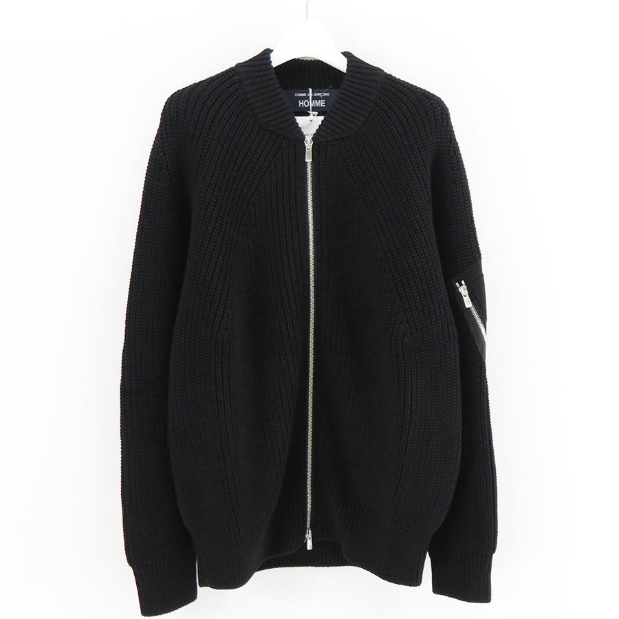 【BATONER】  FORM UP WRAP CARDIGAN カーディガン COMME des GARCONS HOMME/コムデギャルソンオム】ウール梳毛片畦
