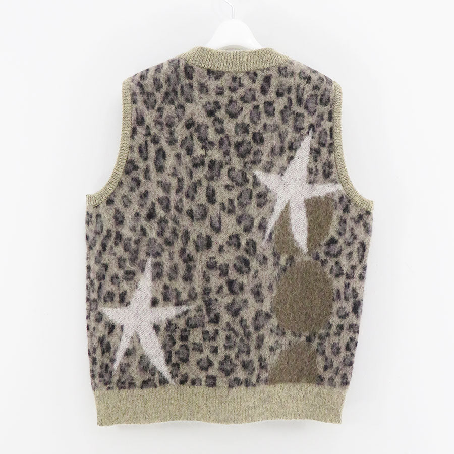 【KHOKI/コッキ】<br>Leopard mohair vest <br>24ss-k-02