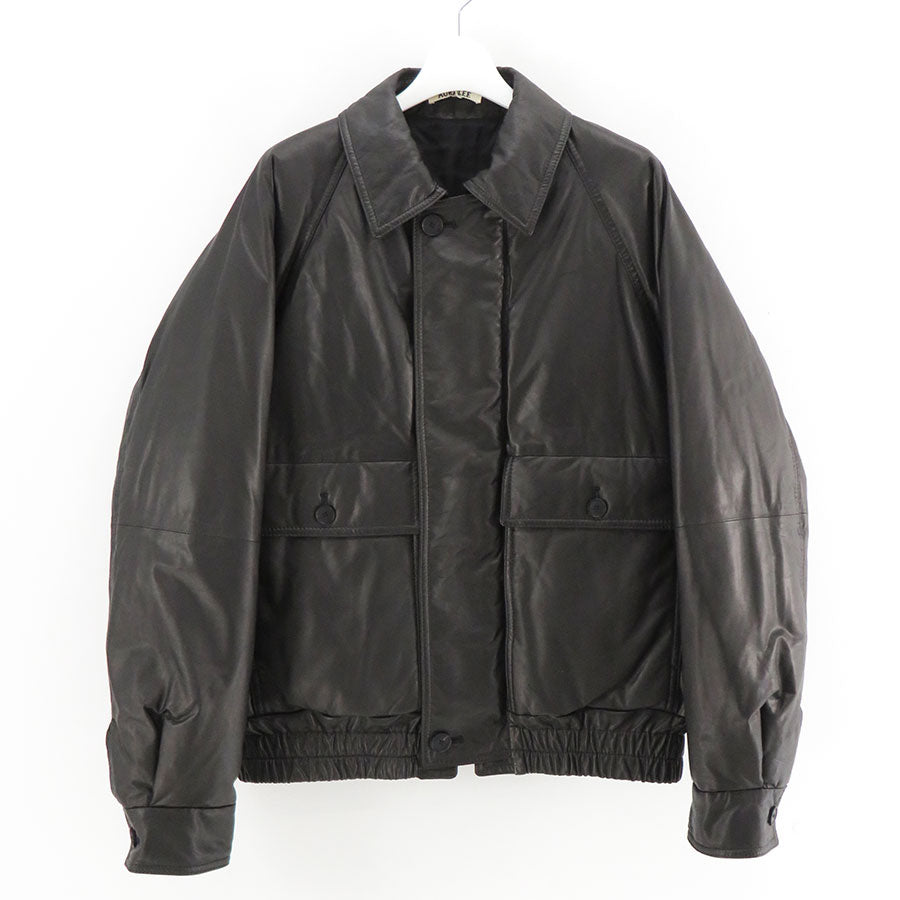 AURALEE/オーラリー】FINE CALF LEATHER DOWN BLOUSON A26AB01CBの通販