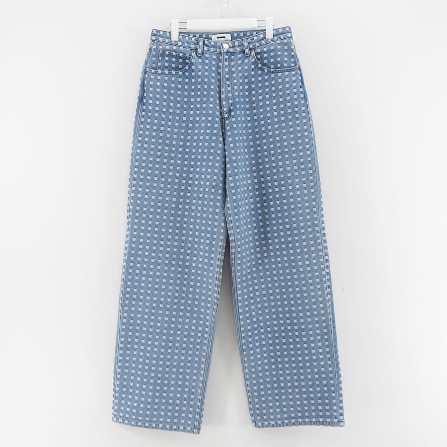 【REVERBERATE】GRID DENIM PANTS - BUGGY GRID DENIM PANTS - BUGGY – sign | サイン