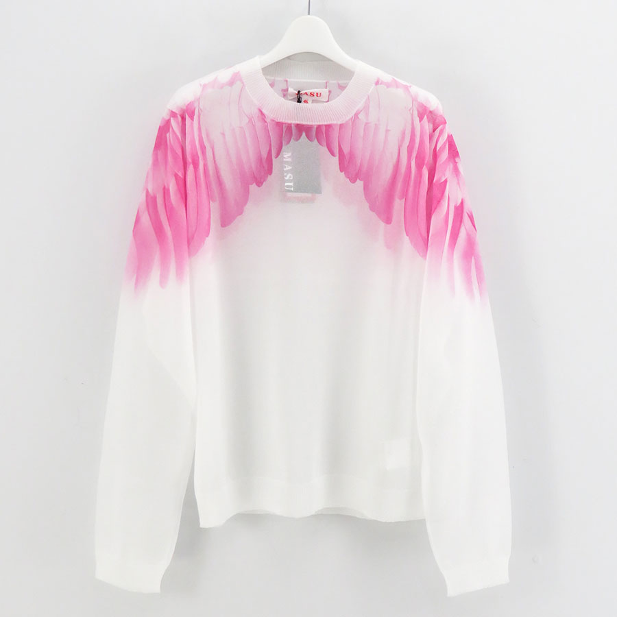 M A S U/エムエーエスユー】CLEAR ANGEL WING SWEATER MASS-KN0524の 