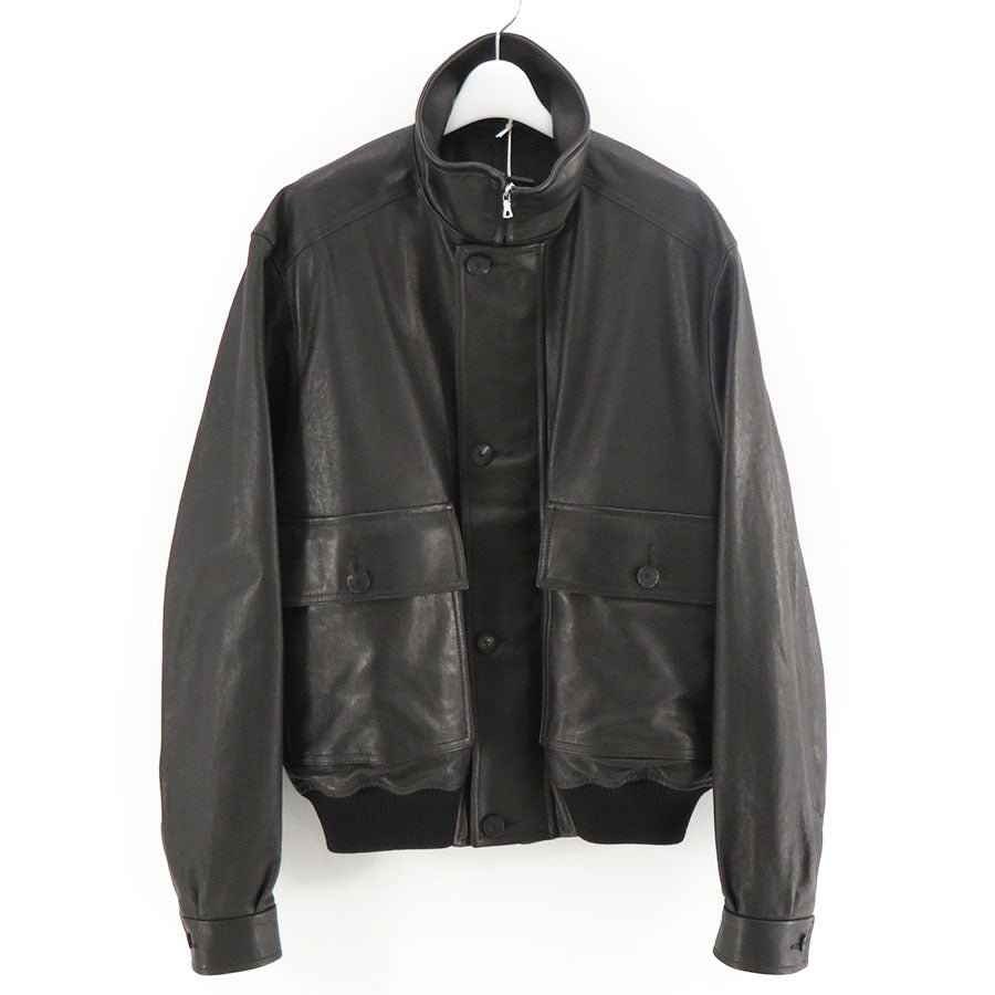 AURALEE/オーラリー】TEXTURED LAMB LEATHER BLOUSON A26AB01BLの通販